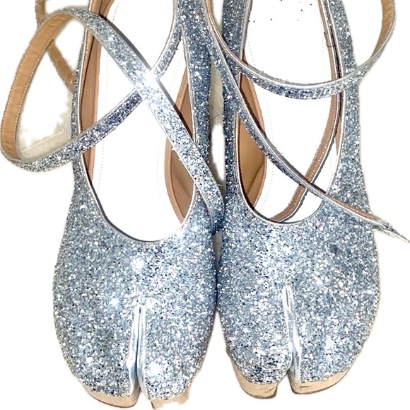 Mason Margeiela Paris split toe, crushed crystal smashed, thick round heel , 39 - Picture 12 of 16